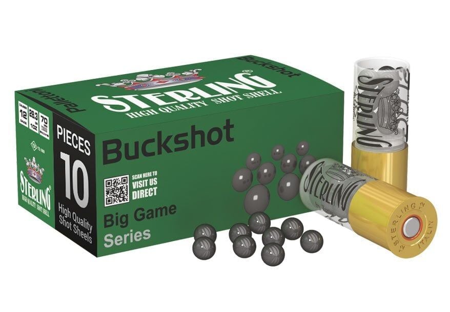 STERLING 11/0 9 PELLETS BUCKSHOT  12 CAL.