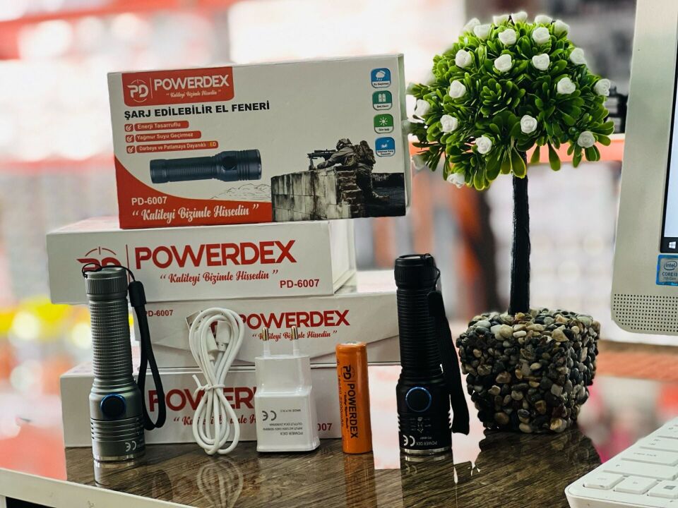 Powerdex PD-6007 Şarj Edilebilir Profesyonel El Feneri