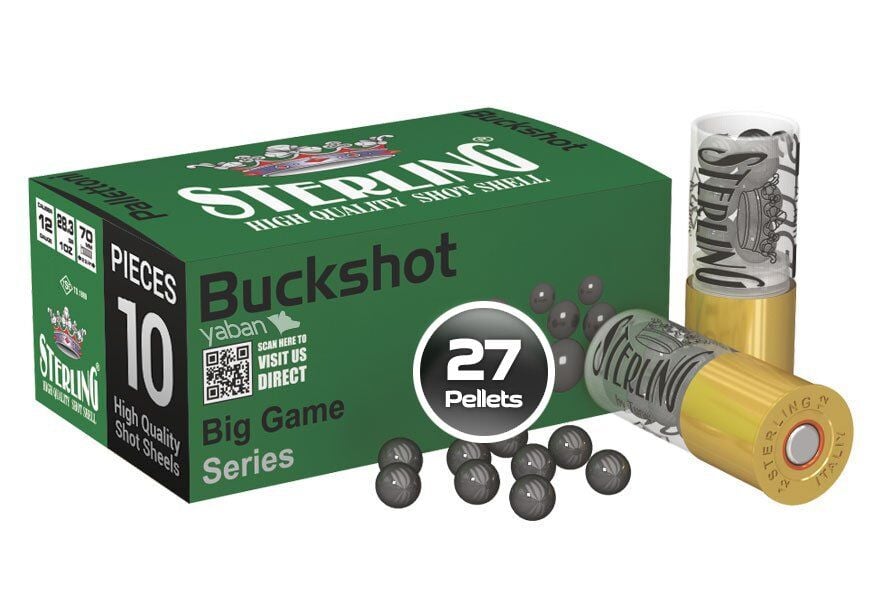 STERLING 27 PELLETS BUCKSHOT  12 CAL.