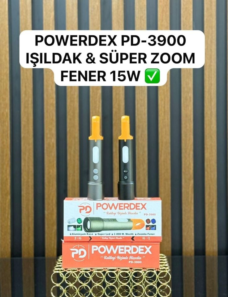 Powerdex PD-3900 Şarj Edilebilir Profesyonel El Feneri