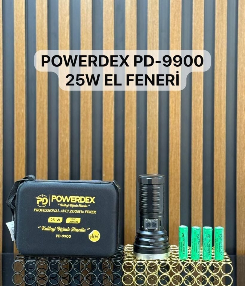 Powerdex PD-9900 Profesyonel Şarjlı El Feneri 25W 3200 Lümen