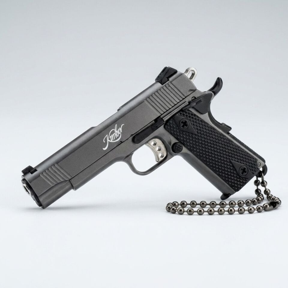 Füme Colt Anahtarlık Metal Hareketli Minyatür (Fume)