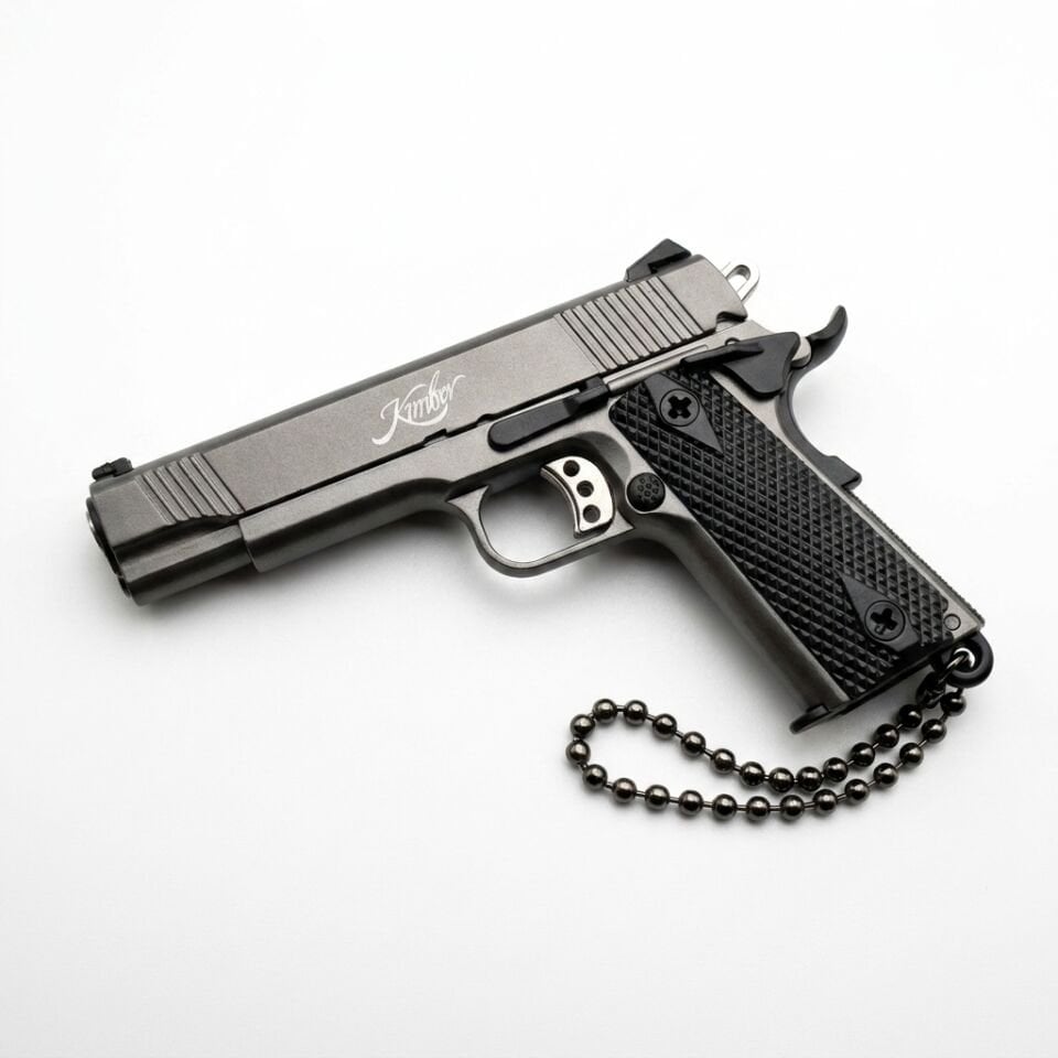 Füme Colt Anahtarlık Metal Hareketli Minyatür (Fume)