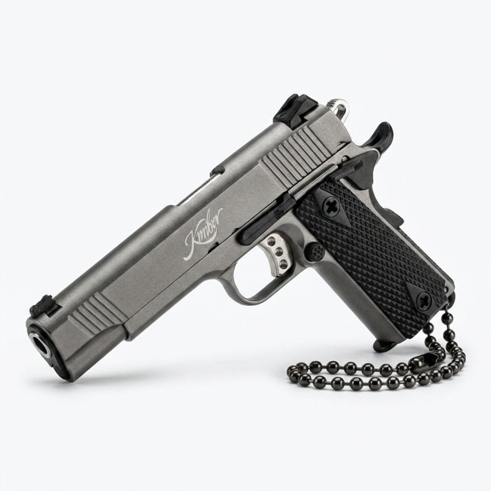 Füme Colt Anahtarlık Metal Hareketli Minyatür (Fume)