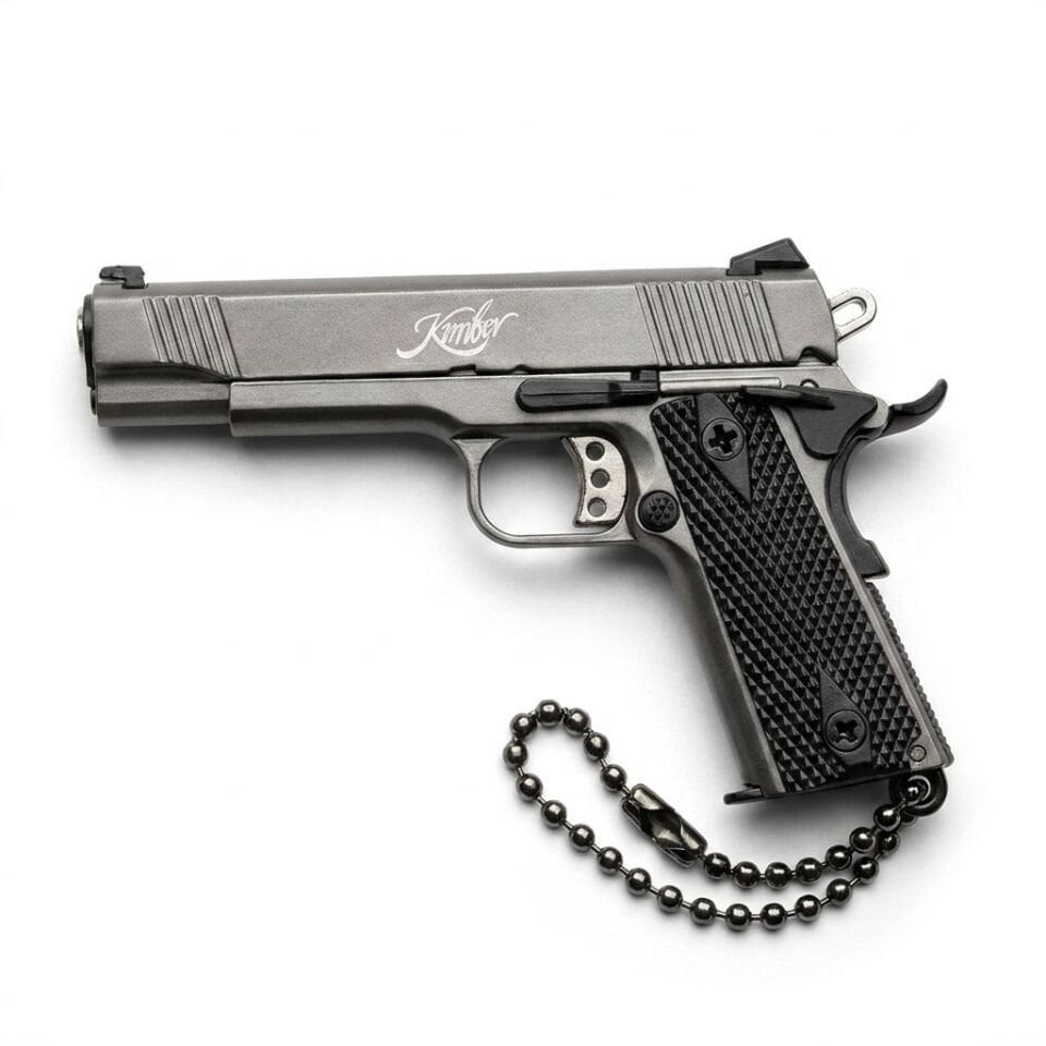 Füme Colt Anahtarlık Metal Hareketli Minyatür (Fume)