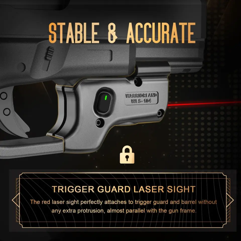 Glock Kırmızı Lazer Kydex Kılıf Seti WLS-104 G17 G19 Gen3-4-5