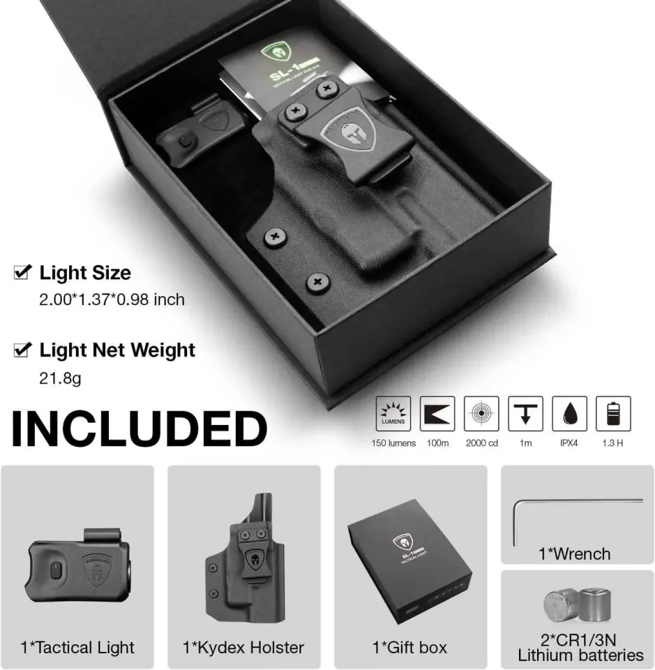 Glock Kırmızı Lazer Kydex Kılıf Seti WLS-104 G17 G19 Gen3-4-5