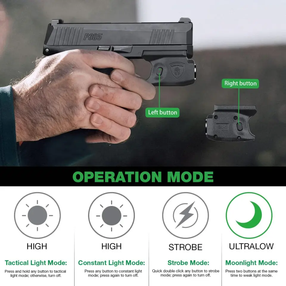 Sig Sauer P365 Taktik Silah Feneri 150 Lümen P365X P365XL SL-1