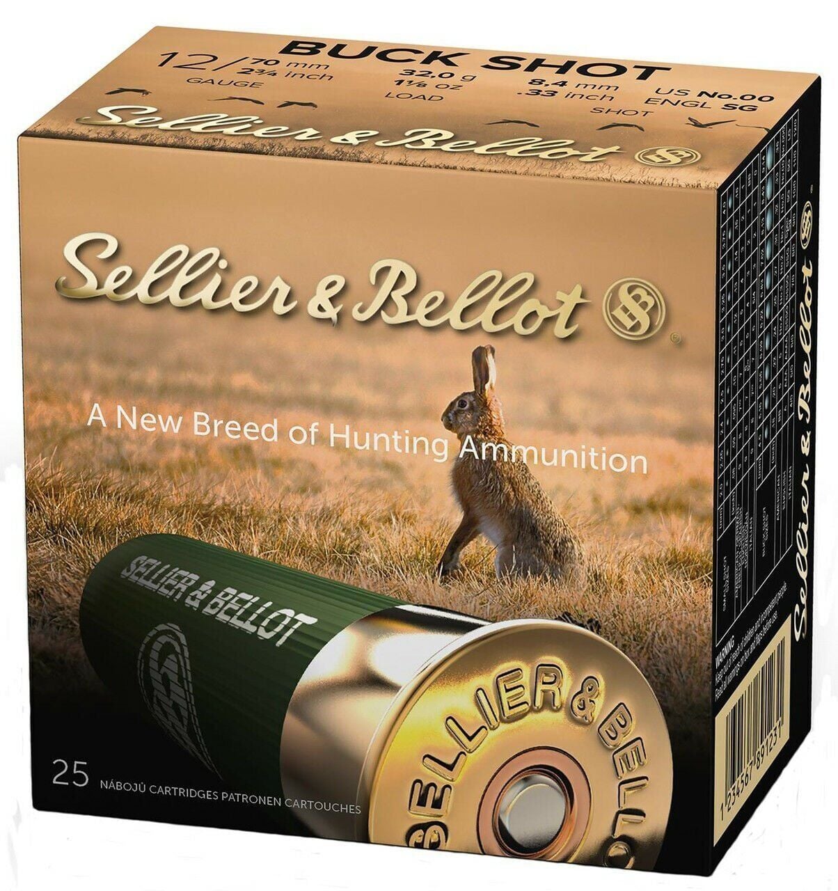 Sellier & Bellot SB Buckshot 36 Gr. 6 Buck 44 Pellets 12 Cal.