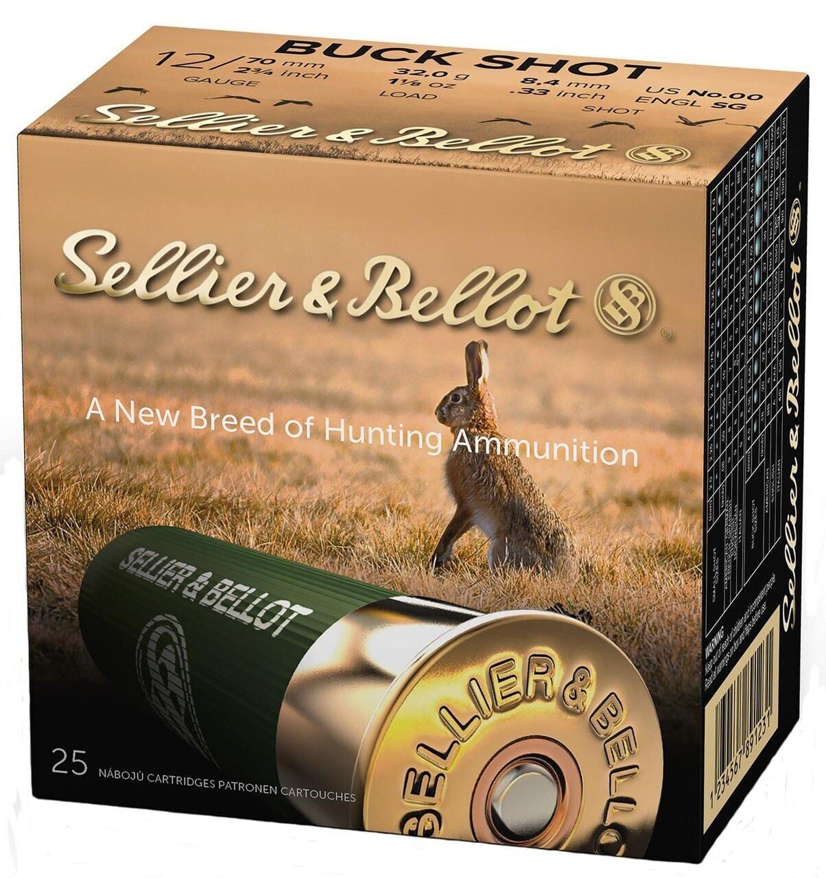 Sellier & Bellot SB Buckshot 36 Gr. US BB 67 Pellets 12 Cal.