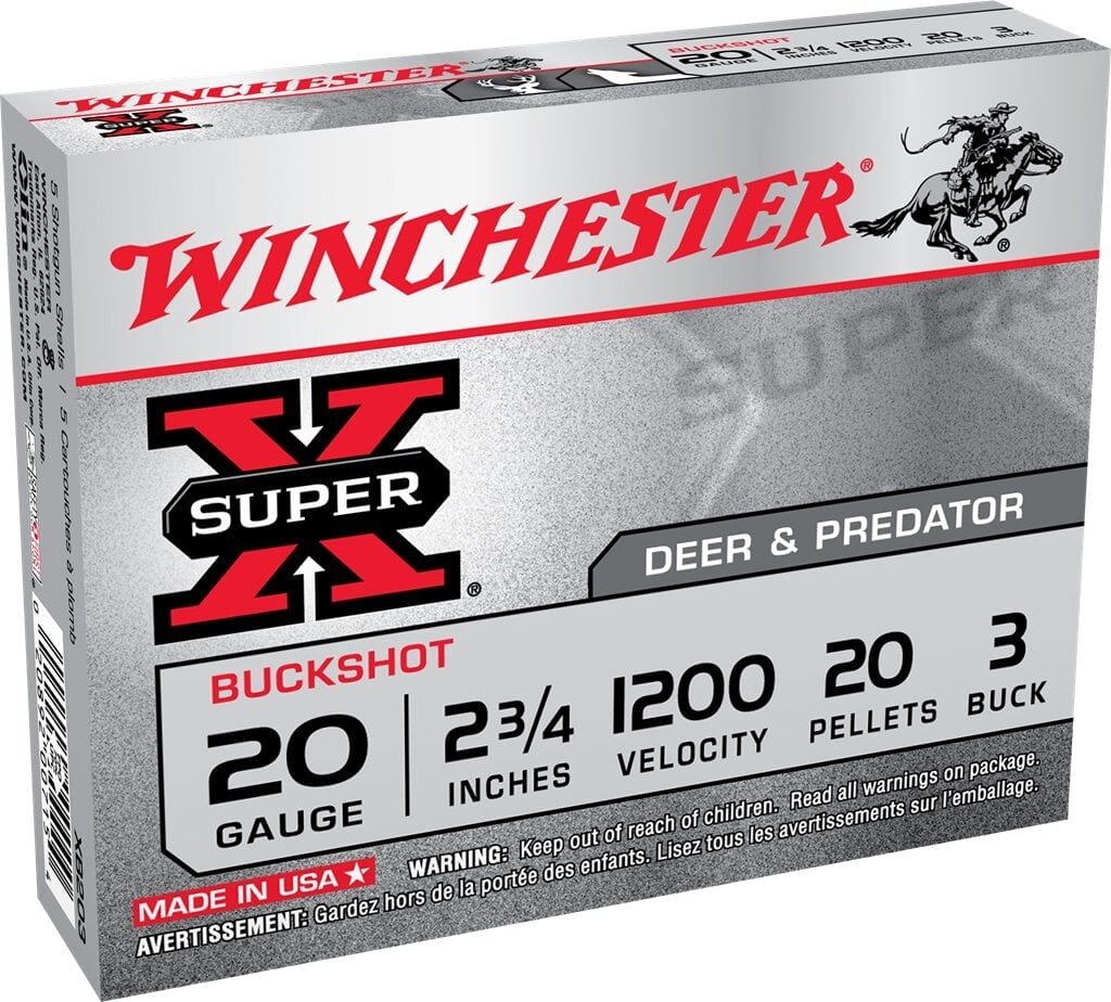 WINCHESTER (USA) BUCKSHOT 20 PELLETS  20 CAL.